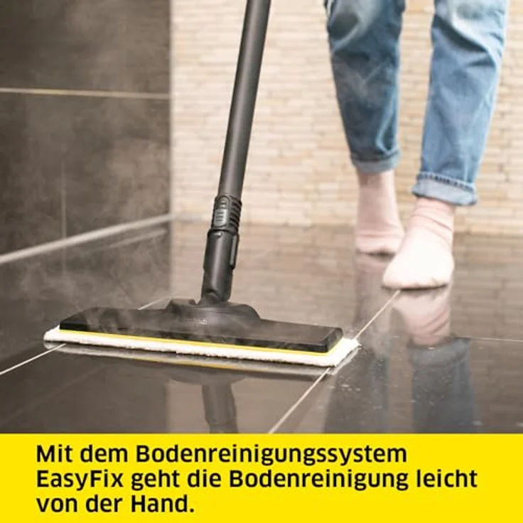 Kärcher Dampfreiniger SC 4 EasyFix Iron, Dampfdruck: 3,5 bar, Aufheizzeit: 4 min., Leistung: 2.000 W, Flächenleistung: 100 m², 2-Tank-System: 0,5 l + 0,8 l, Bodendüse EasyFix, Dampfdruck-Bügeleisen – Bild 6