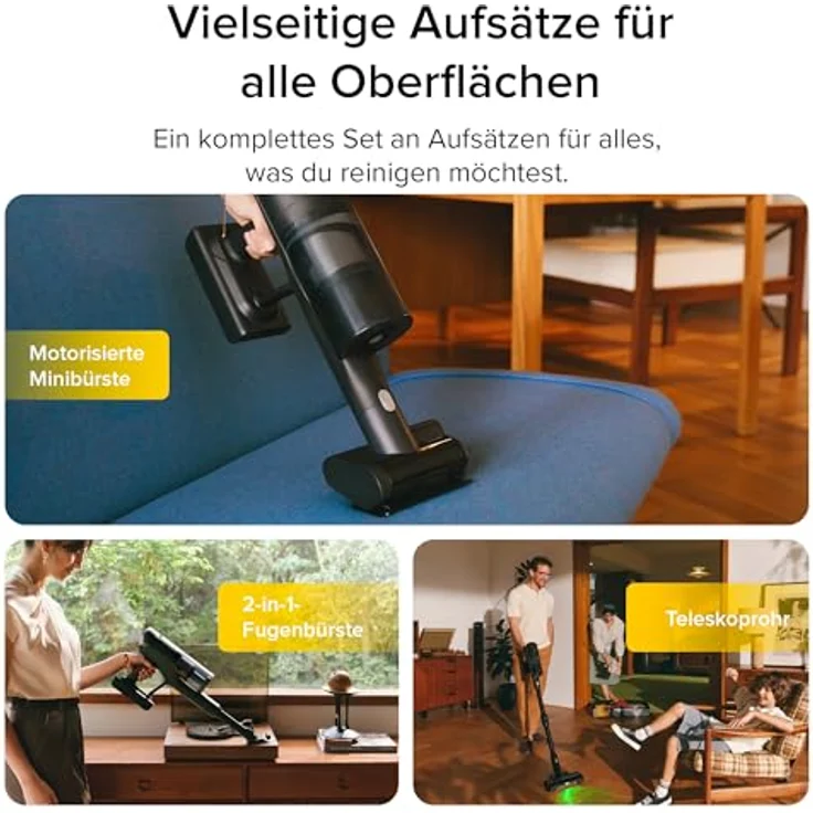 ROBOROCK H60 Ultra, Handstaubsauger mit 210 AW Saugleistung, flexibel, schwarz – Bild 8