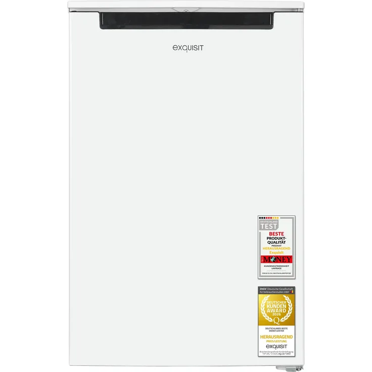 Exquisit Gefrierschrank GS81-040B, 87 l Nutzinhalt, Energieeffizienzklasse B, 4-Sterne-Gefrieren, weiß, Standgerät