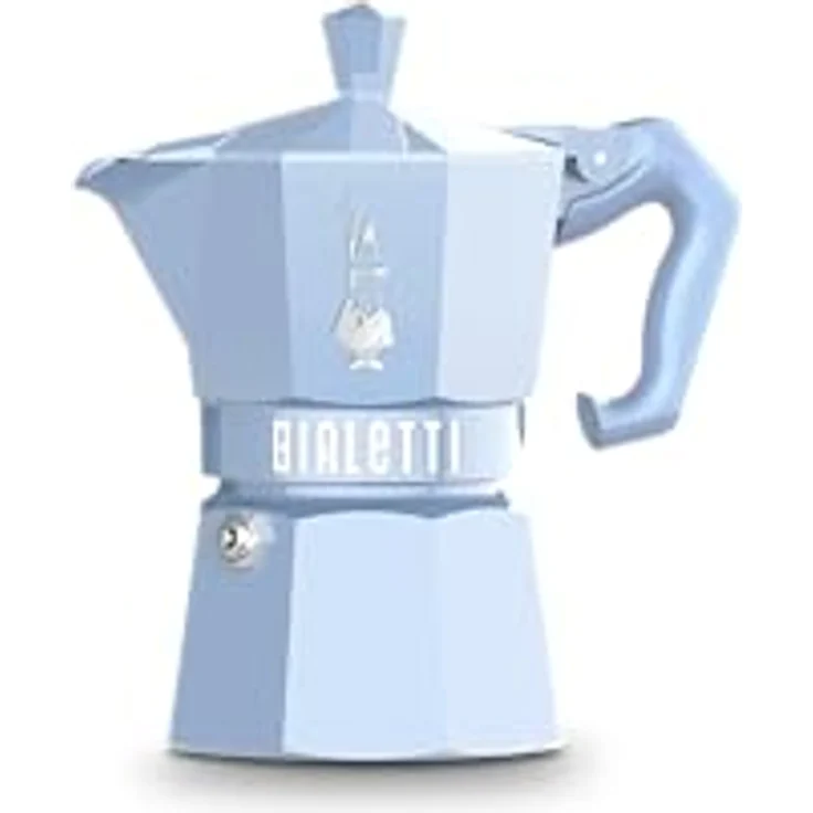BIALETTI MOKA EXCLUSIVE, Espressokocher aus Aluminium für 3 Tassen, blau, geeignet für Gas- und Glaskeramik-Küchen – Bild 1