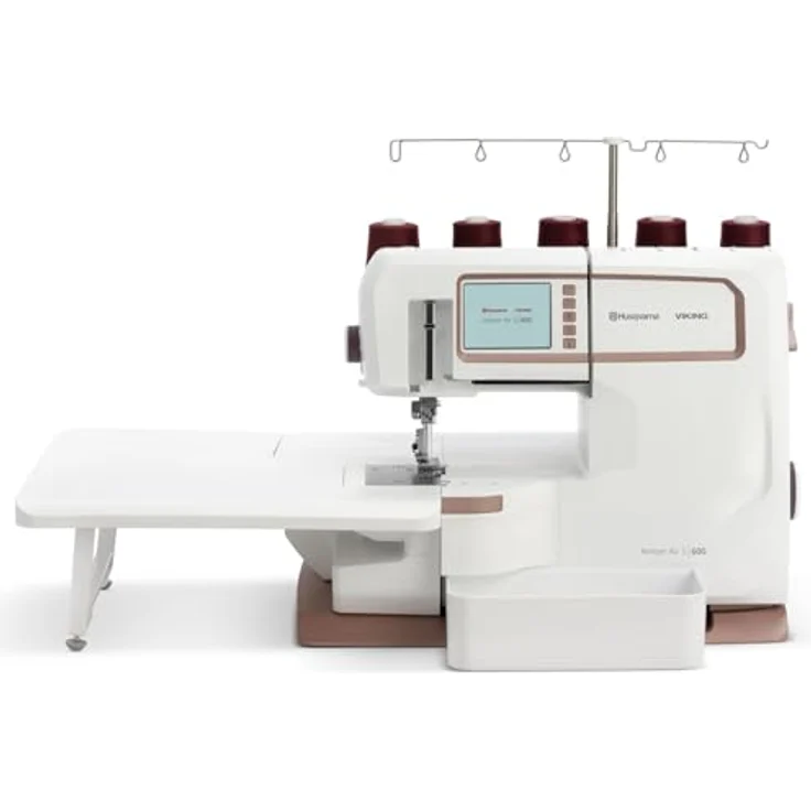 Husqvarna Viking Amber Air S 600 Overlock-Nähmaschine mit Lufteinfädelung, 26 Stiche, Farb-Touchscreen – Bild 1