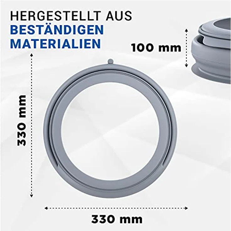 VIOKS Türmanschette für Waschmaschine kompatibel mit Miele 6816000 Ø330mm für W700 W800 W900 / Türdichtung Dichtung Türgummi Gummi Dichtungsring für Mondia Novo Meteor Gala Waschmaschinen Frontlader, hochwertiges Gummi, einfache Montage, passend für verschiedene Miele Modelle, pflegeleicht – Bild 3