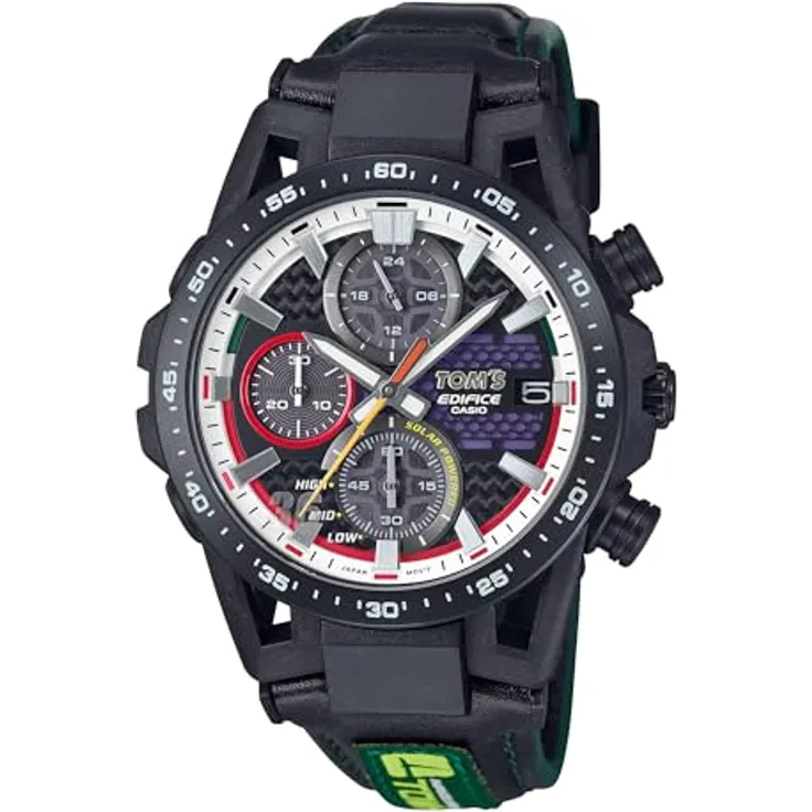 Casio Watch EFS-S641TMS-1AER, Chronographen Uhr mit Solarenergie in Schwarz
