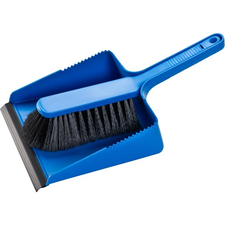 haug bürsten Kehrgarnitur 18625, eckig, blau, mit Lippe und geschlitztem Polymex - Made in Germany – Bild 1