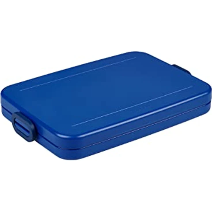 Mepal - Lunchbox Take A Break flach - Ideale Brotdose für Laptoptasche oder Rucksack - Flach geformte Essensbox für 2 Sandwiches oder 4 Scheiben Brot - 800 ml - Vivid Blue – Bild 1