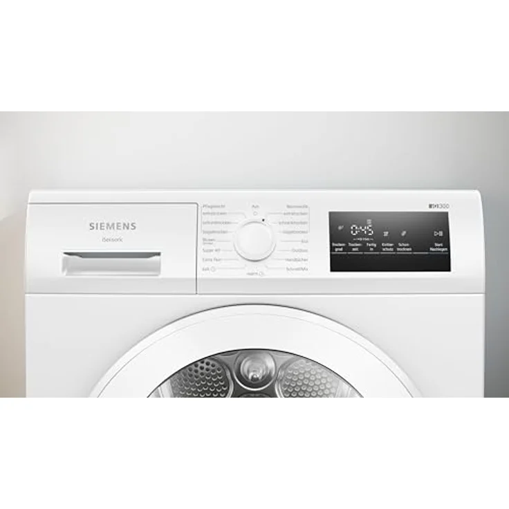 Siemens WQ43G2D0EM iQ300 Wärmepumpentrockner 8 kg, autoDry, super40, softDry, LED-Display, leise 63 dB, Energieklasse D, Weiß – Bild 4