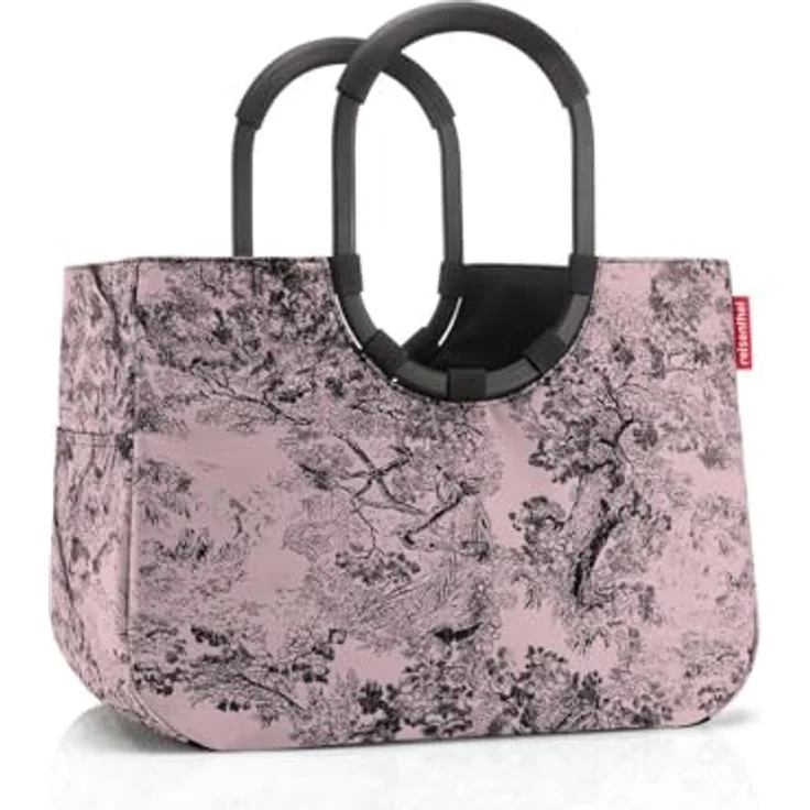 reisenthel loopshopper L jacquard rose, Einkaufstasche mit 25 l Volumen, rosa, wasserabweisendes Polyester – Bild 3