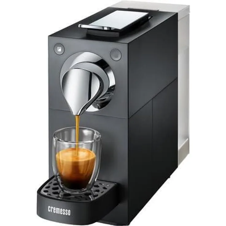 CREMESSO Una Automatic Black Kapselmaschine, Schwarz