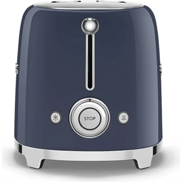 Smeg 2x2 TSF01NBEU Toaster, 2 Schlitze für 2 Scheiben, 6 Vergoldungsniveaus, Heiz-, Abtau- und Bagel-Funktion, 950W, Navy Blue – Bild 4