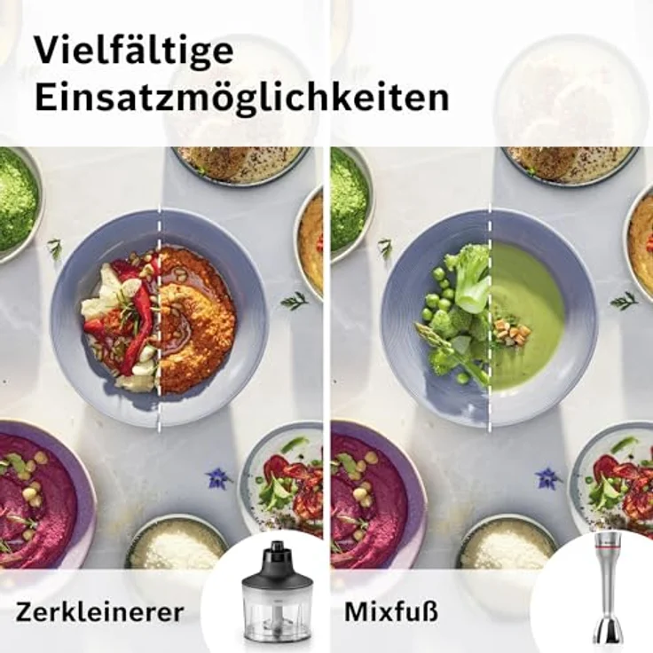 BOSCH Stabmixer ErgoMaster Serie 8, MSM8M930, 1500 W, Edelstahl, 6 Klingen, Spiralkabel, Zerkleinerer, luftgekühlter Motor, Mixbecher – Bild 10