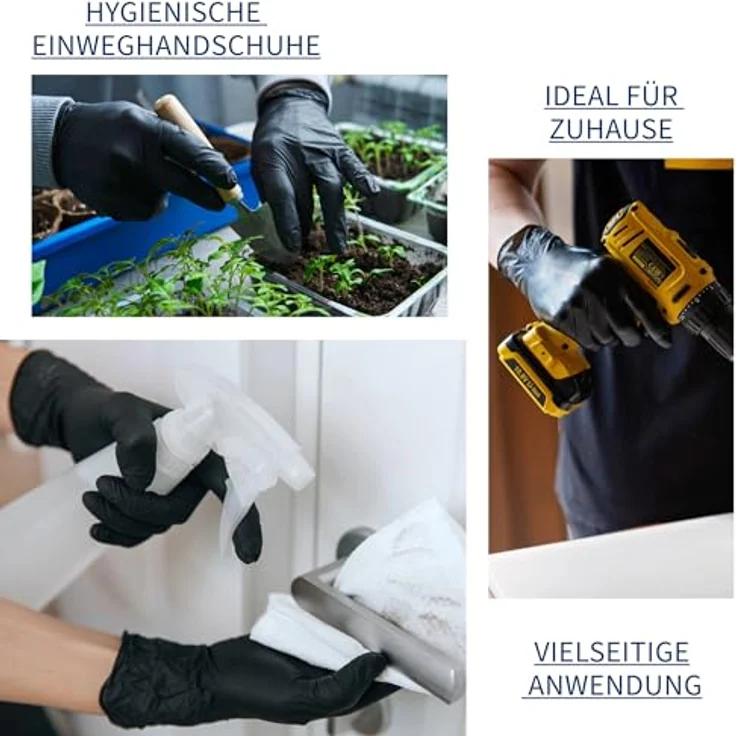 Abena Nitril Handschuhe Classic Sensitive black S – Bild 5