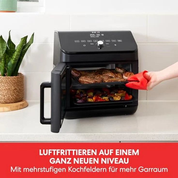 Instant Heißluftfritteuse Ofen 13L mit XXL Fassungsvermögen, 9 Programmen und Drehspieß - 1700W – Bild 4