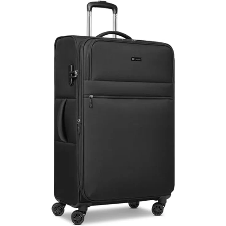 BUGATTI Valencia Soft XL Trolley, 89 Liter, erweiterbar, 46.5 x 28.5 x 75 cm, aus hochwertigem Polyester, Doppelrollen, leichtgewichtig – Bild 1