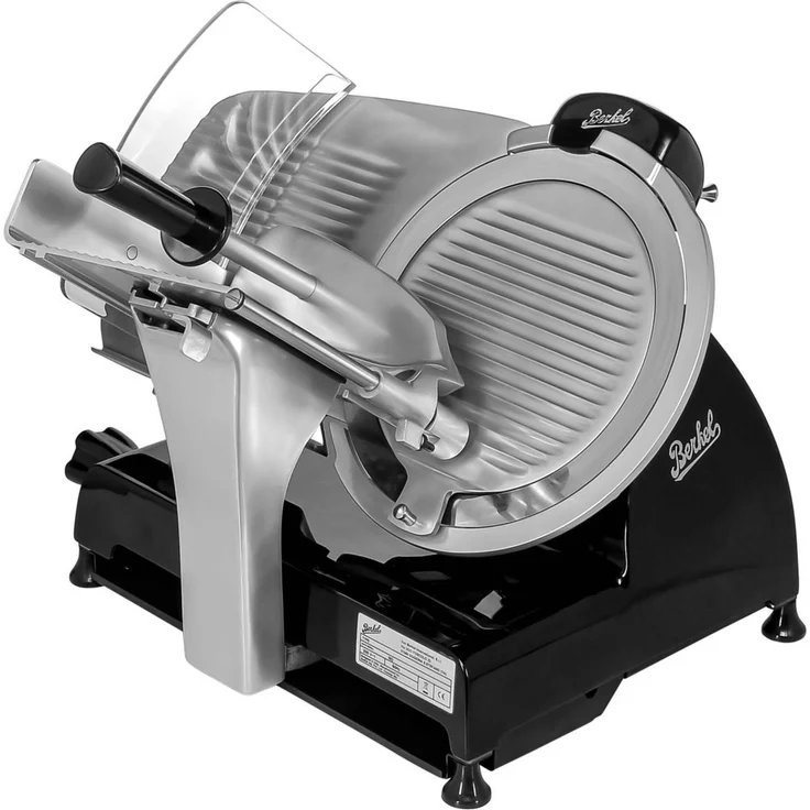 Berkel Allesschneider Red Line RL 300 Aufschnittmaschine, futuristisches Design, Aluminiumlegierung, verchromter Stahl, schwarz