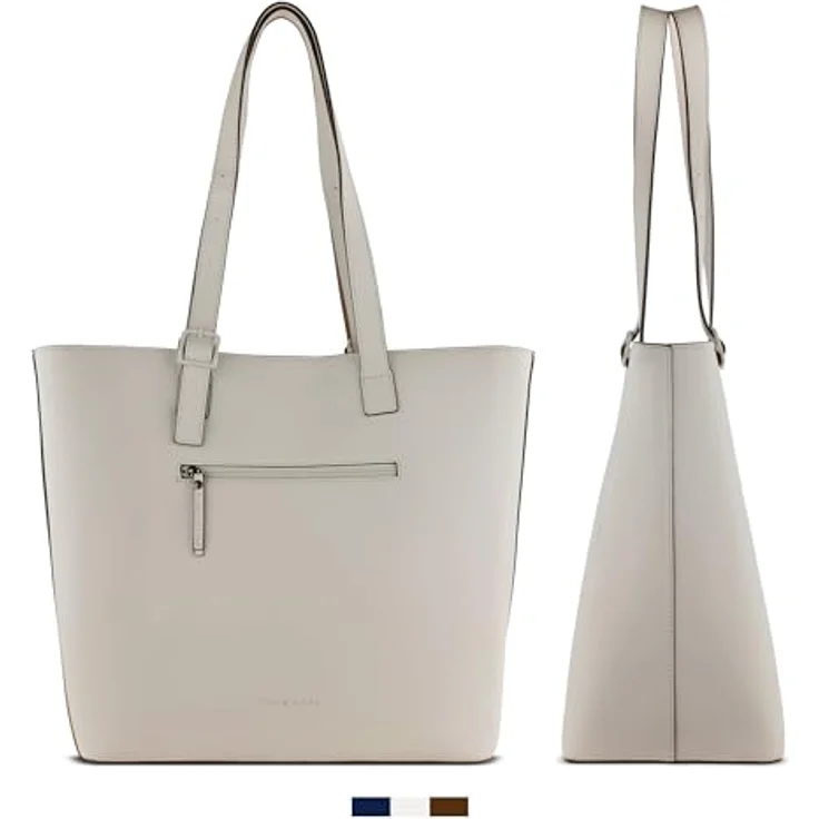 bugatti Zita Shopper Tasche 47 cm, grau, 100% Polyurethan, ideale Einkaufstasche – Bild 3