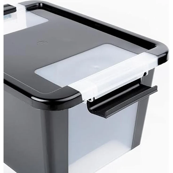 PROREGAL Mehrzweck Aufbewahrungsbehälter STORAGE 10er Set mit Deckel | 11 Liter | Schwarz | Robustes bruchsicheres Material | Verschiedene Größen verfügbar – Bild 4