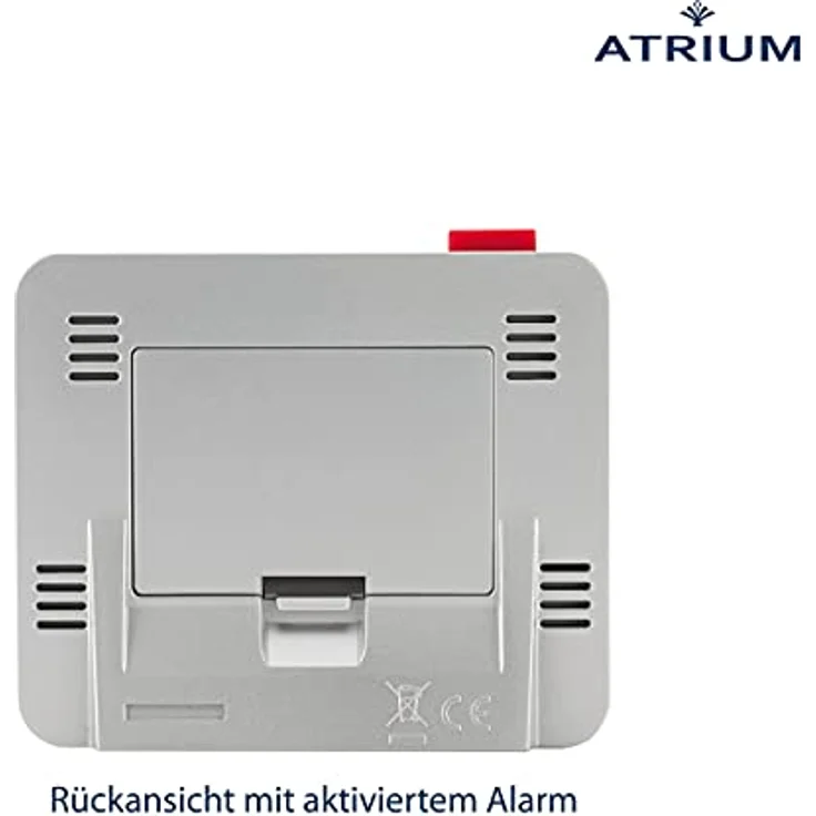 Atrium Funkwecker A760-19, Digitalwecker mit Innentemperaturanzeige, roter Beleuchtung und Schlummerfunktion – Bild 3