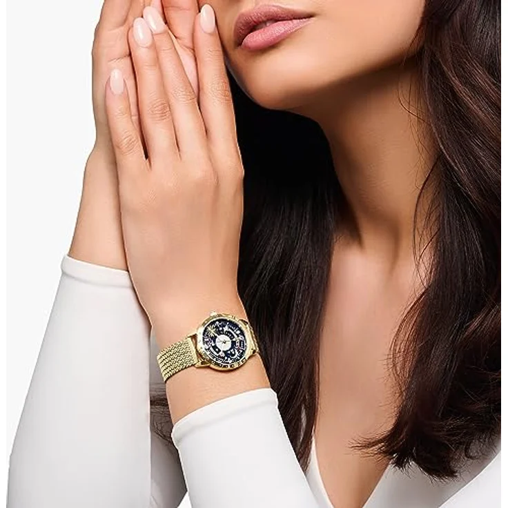 THOMAS SABO Unisex Uhr Cosmic Amulet mit Zifferblatt in Dunkelblau gelbgoldfarben Edelstahl, Edelstahl Gelbgoldfarben WA0403-264-207 – Bild 4