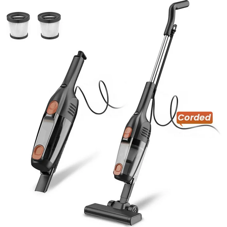 INSE Hand- und Stielstaubsauger INSE, 600 W, beutellos, 20Kpa Saugkraft, 1,66 kg leicht, verstellbar und selbststehend
