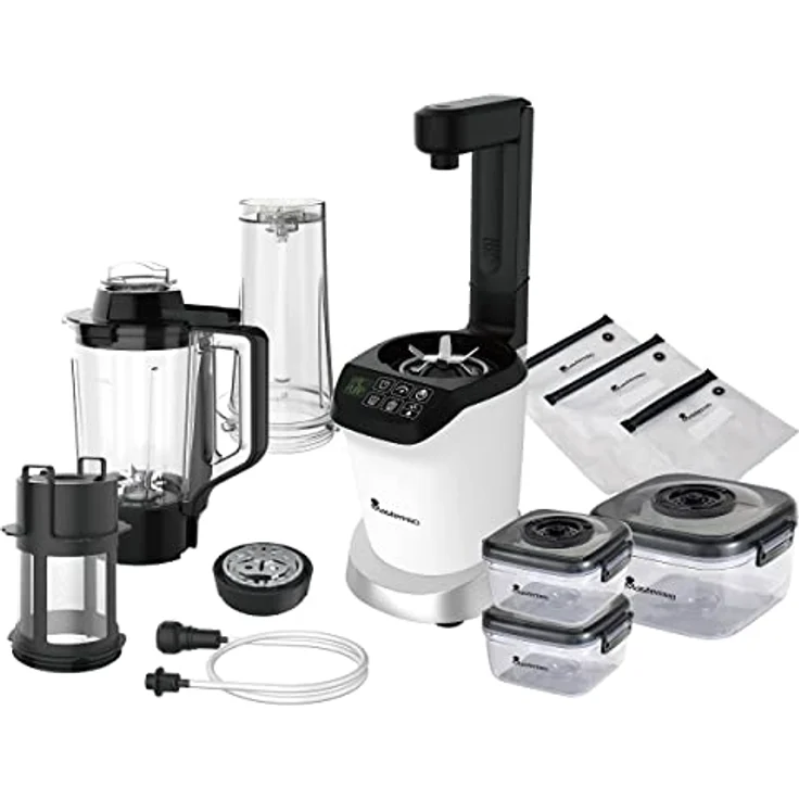 MasterPRO Trio Nutrimix | 3 in 1 Mixer Set | 1000 W Vakuumverpackungsset mit 1,5L Fassungsvermögen | 7 Automatikprogramme | Inklusive Zubehör – Bild 1