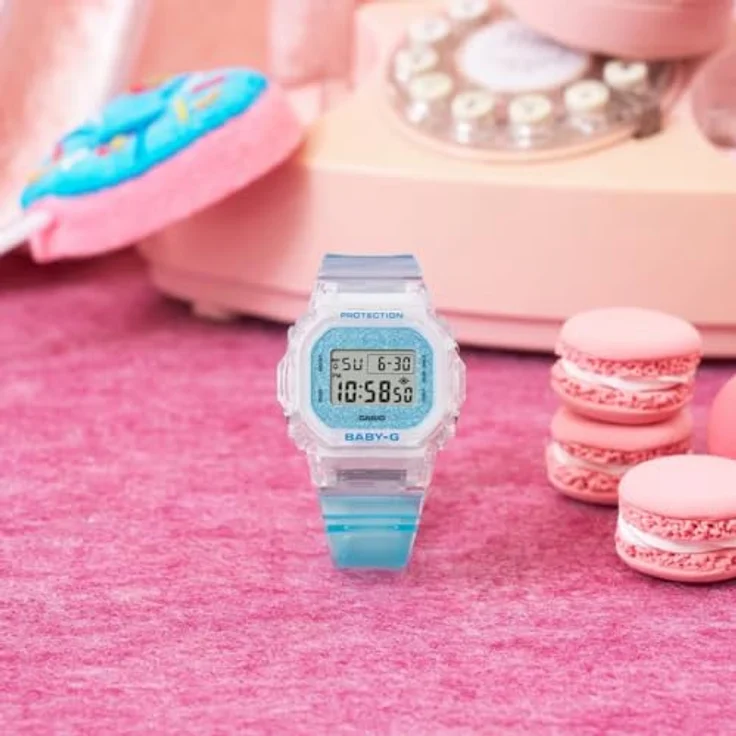 Casio BGD-565GC-2ER, Digitale Armbanduhr mit transparentem Gehäuse, blaues Zifferblatt, Stoppuhr, Countdown und Alarm, wasserdicht bis 10 bar – Bild 2