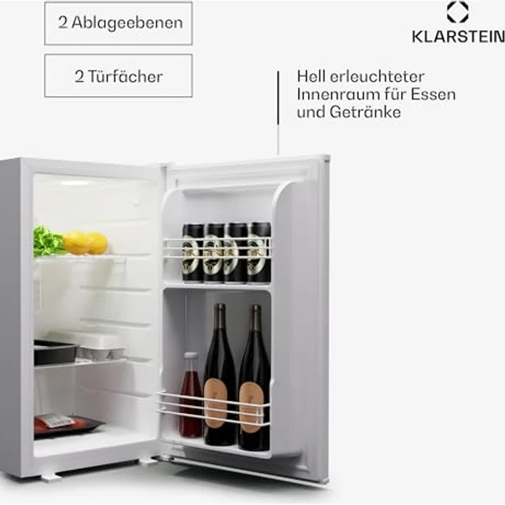 Klarstein Matterhorn 68, Minikühlschrank mit 68 Litern, 35 dB, kompakt und abschließbar – Bild 6