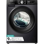 Hisense WF3S9043BB3 Waschmaschine mit Dampffunktion, 9 kg, 1400 U/min, WiFi, Power JetWash, Anti-Allergie Programm, Aqua Stop, Auto Wash, EEK A-30 Prozent, Schwarz