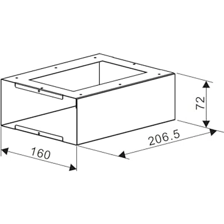 PKM Umluftweiche AT 150-7, Universal Dunstabzugshauben-Zubehör aus silbernen Metall, Wandbefestigung, 150 mm Anschlussgröße – Bild 2