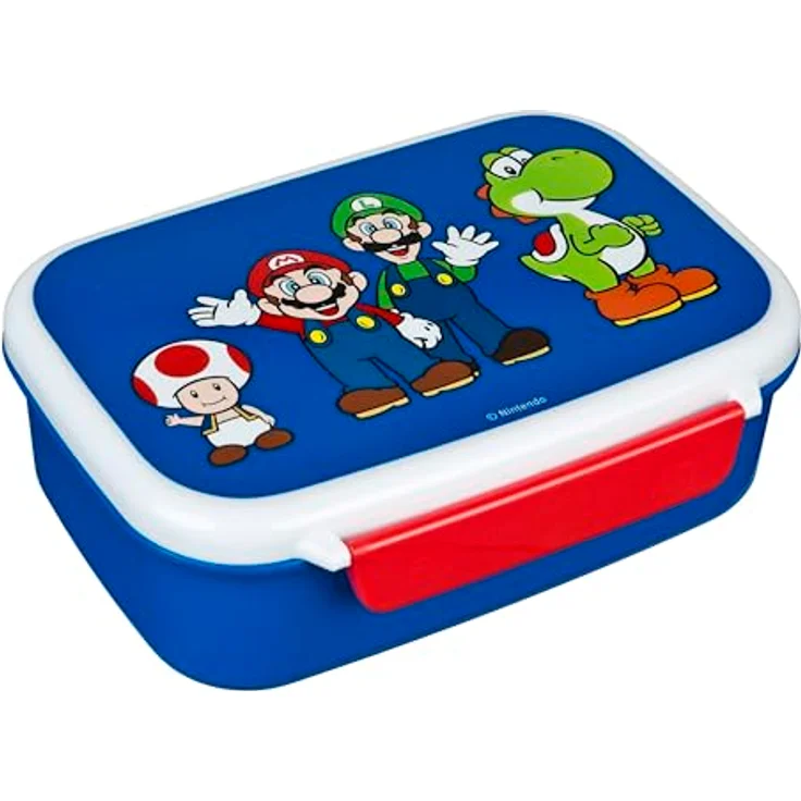 Scooli Lunchbox Super Mario, Set (2-tlg) mit Trinkflasche, auslaufsicher und BPA-frei, 500 ml – Bild 2