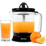 Duronic JE416 Saftpresse elektrisch 40W, Zitronenpresse 1600ml, Zitruspresse 2 Kegel, Orangenpresse, hohe Saftausbeute, Fruchtpresse mit Sieb, Citrus Juicer, Orangensaftpresse, Limepresse - Preisvergleich