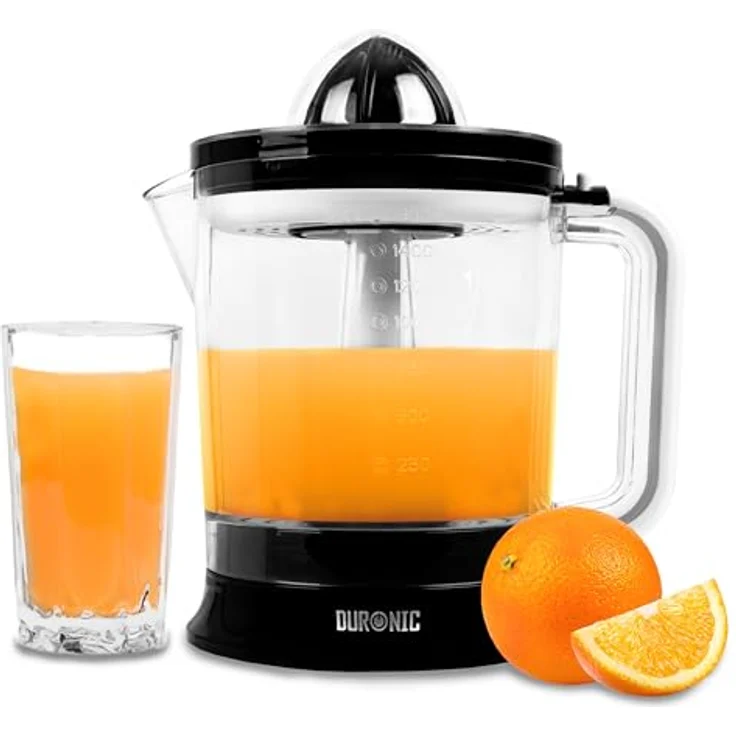 Duronic JE416 Saftpresse elektrisch 40W, Zitronenpresse 1600ml, Zitruspresse 2 Kegel, Orangenpresse, hohe Saftausbeute, Fruchtpresse mit Sieb, Citrus Juicer, Orangensaftpresse, Limepresse - Preisvergleich – Bild 1