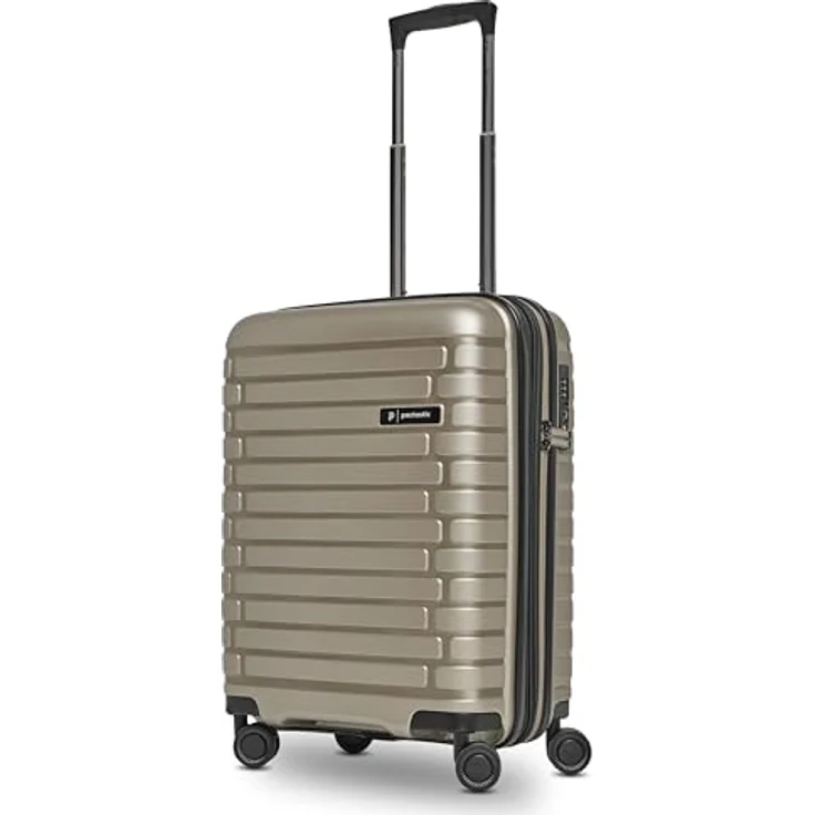 Pactastic Hartschalen Kabinen-Koffer | Kleiner Cabin-Trolley 40 x 20 x 55 cm von 40 auf 48 Liter erweiterbar | aus hochwertigem Polypropylen | 4 Doppelrollen & TSA-Schloss (Collection 04) – Bild 1