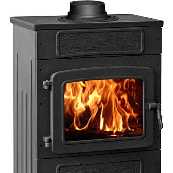 Wamsler Werkstattofen WO 109-8F OA, Heizkörper, Schwarz - Robuster Stahl und Gusseisen, ausschamottierter Feuerraum, 8 kW Wärmeleistung – Bild 2