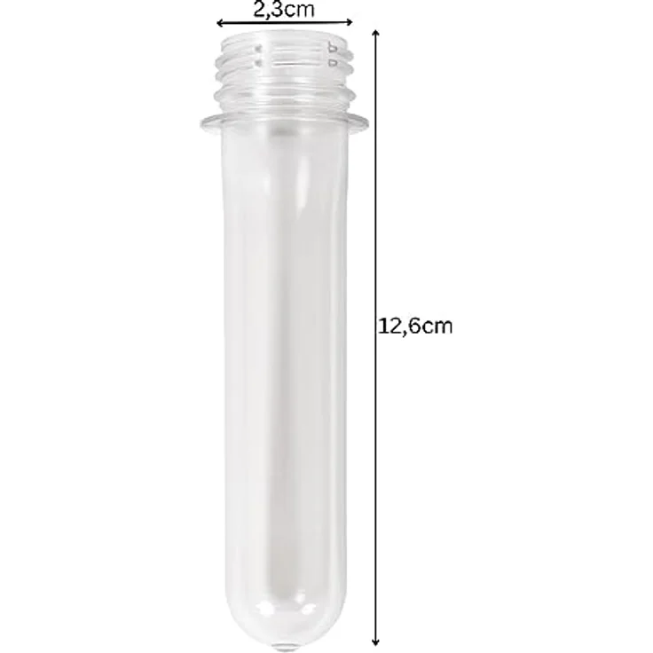 BURI 100x Petling Geocaching, 12,6cm x Ø2,3cm, wasserdicht und robust, transparent mit weißen Deckeln – Bild 2