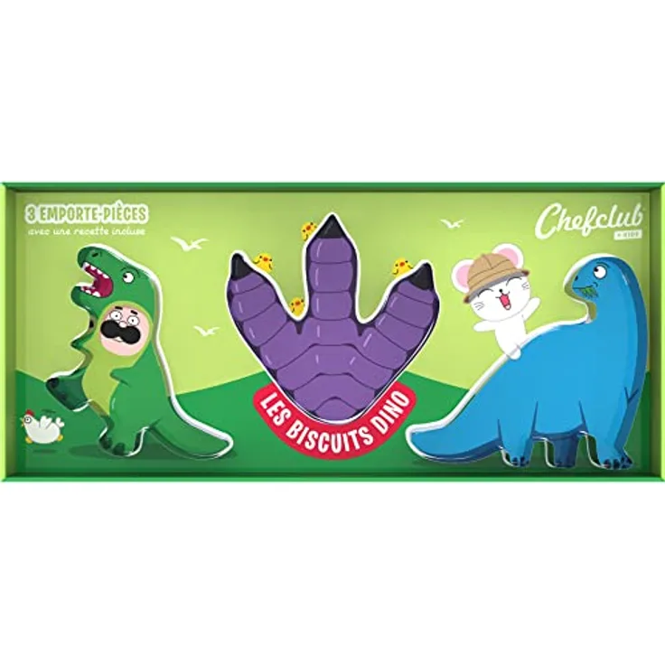 Chefclub Kids Ausstechformen für Kinder, Motiv: Dino-Kämpchen