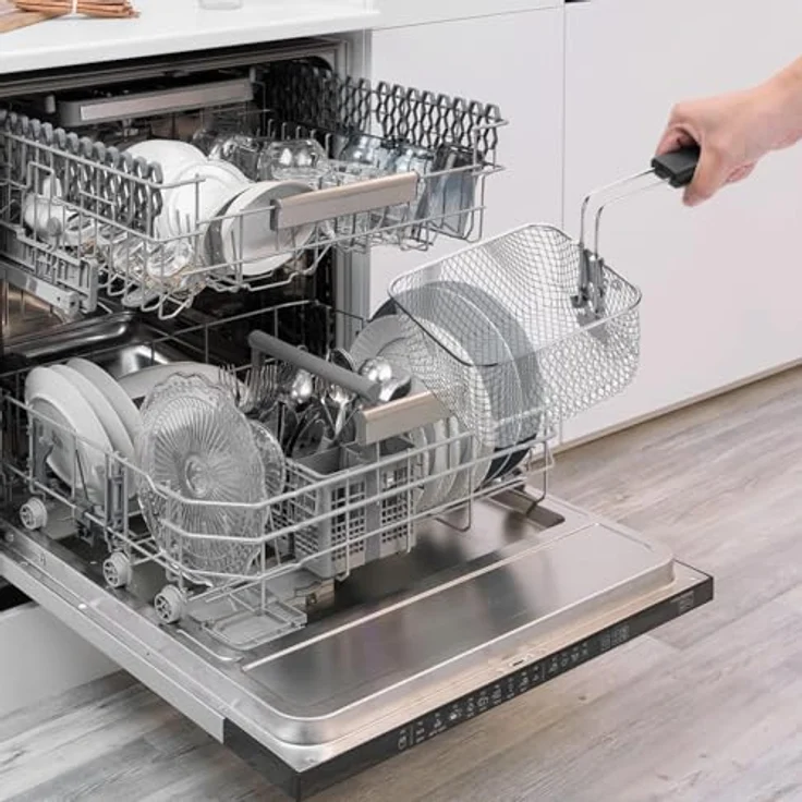 Aigostar 3000041ZD Fritteuse, mit Fett, 1,5 Liter Fassungsvermögen, 900 Watt, silber, Edelstahl – Bild 6