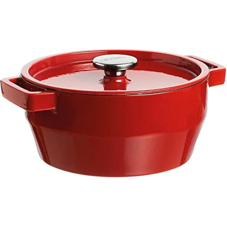 Pyrex 4936878 Gänsebräter Slow Cook rund 6,3 l Stahlguss Rot – Bild 2