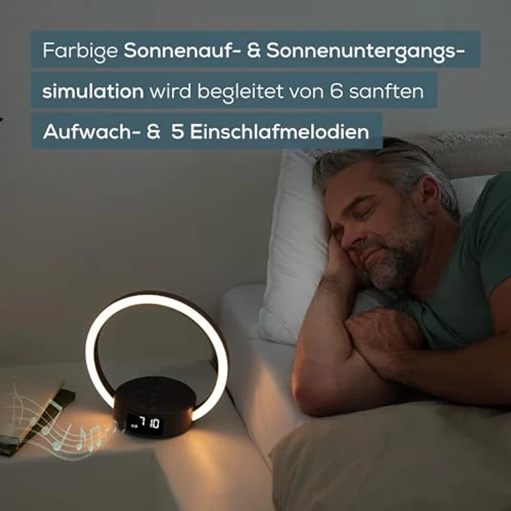 Beurer WL 65, Lichtwecker mit Sonnenaufgangssimulation, induktiver Ladestation und 6 Melodien – Bild 4