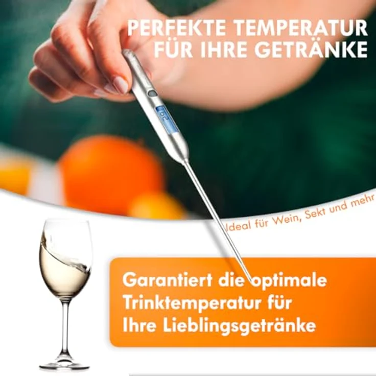 ProfiCook PC-DHT 1039 Digitales Haushaltsthermometer mit LCD-Display, Temperaturbereich: -45°C - 200°C, Edelstahl – Bild 7