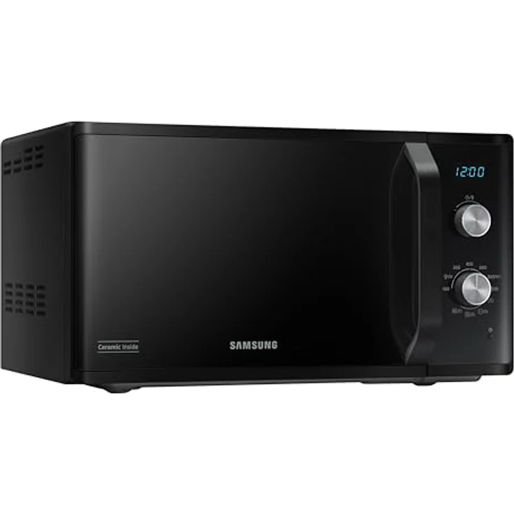 Samsung MG23K3614AK/E1 Mikrowelle mit Grill, 23 l, 800 W, TDS-System, Schwarz, Keramik-Innenausstattung und Grillrost – Bild 3