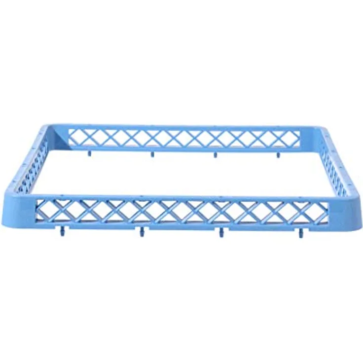 HENDI Spülkorb, Aufsatz für Geschirrspülkorbb, Spülmaschinenkorb, Gläserkorb, für Gläser und Tassen, 1 Abteil, Polypropylen, 500x500x(H)45mm, blau