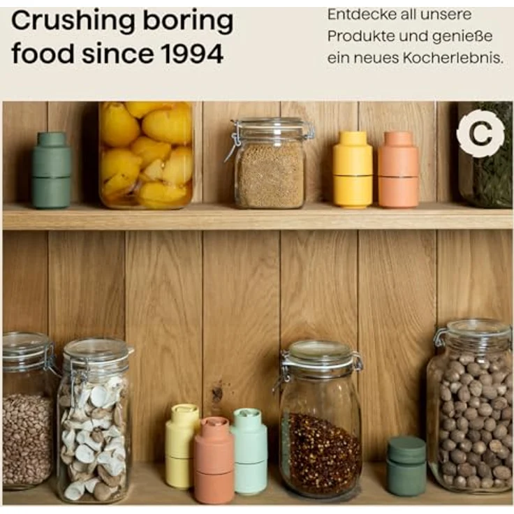 CrushGrind Muskatnuss-Mühle BILLUND, 8 cm, Biocomposit, frischer Grünton – Bild 7