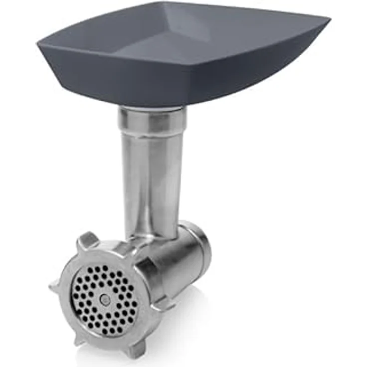 ETA Fleischwolf Aufsatz für Küchenmaschine, 3 Edelstahlplatten (62 mm) für feines, mittleres und grobes Mahlen von Fleisch, Fisch und Gemüse – Bild 2