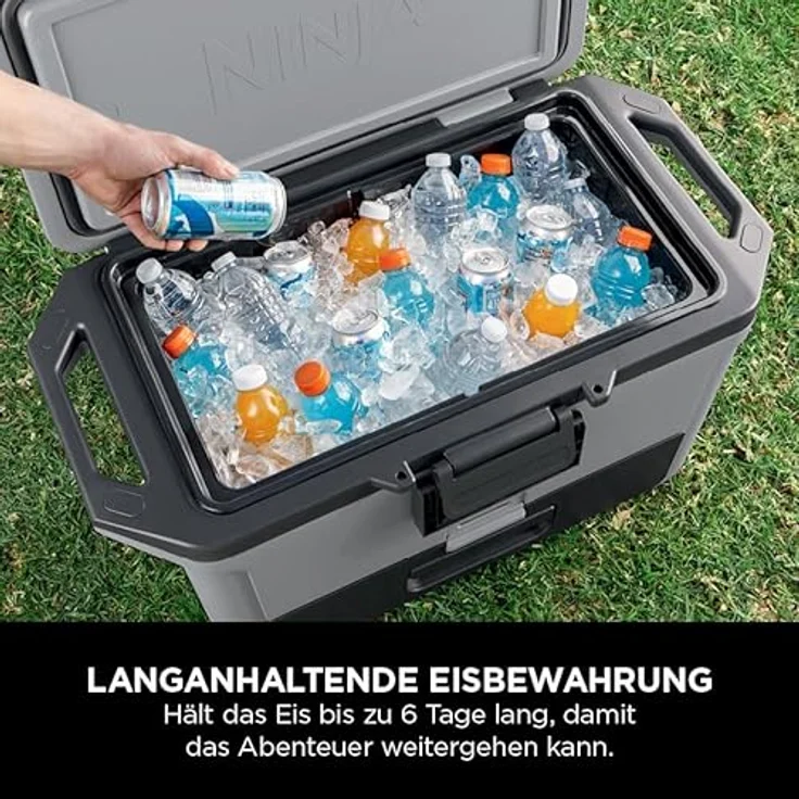 Ninja FrostVault, Kühlbox (47 l) mit langlebiger Eisspeicherung, separater Trockenzone, robust und transportabel – Bild 4