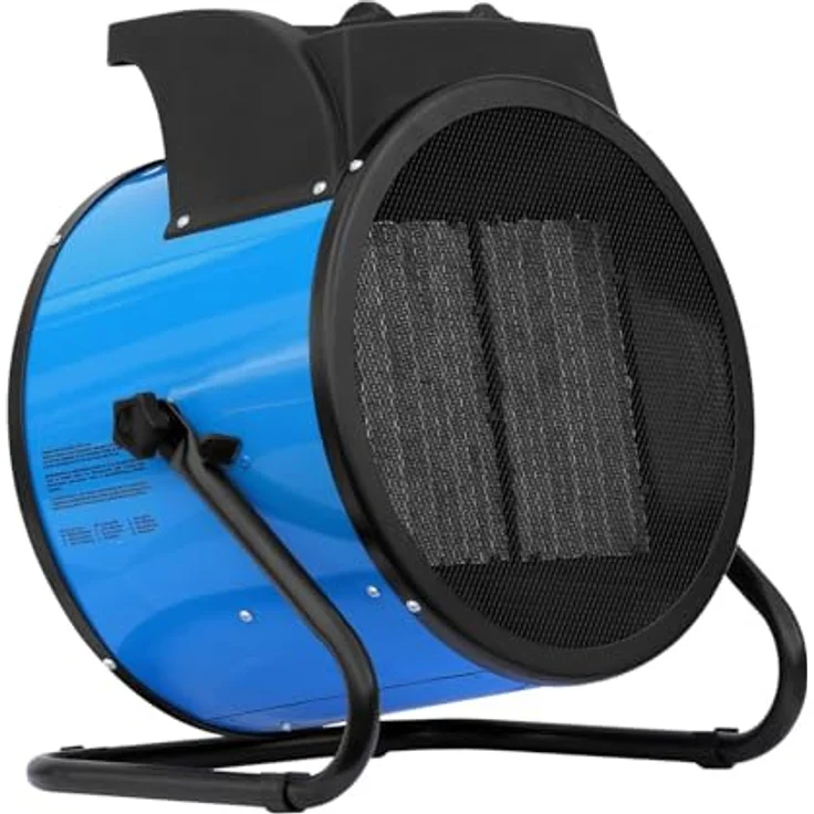 ALLEGRA Heizlüfter 9kw Keramik Bau Heizgerät Bauheizer Heizgebläse Elektroheizer Elektrisch Heizstrahler Starkstrom Elektro Garage Industrie 400v 16 A mit Thermostat Leise Zeltheizung Heizer Baustelle, PTC Keramik, 9000 Watt, CEE16 Starkstrom, IP 20, 53 db, 960 m³ – Bild 3