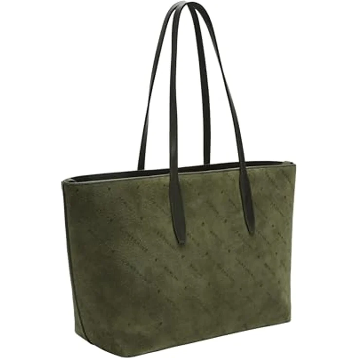 Liebeskind Monogram Shopper Tasche, 100% Leder, grün, 47 cm x 12 cm x 26 cm – Bild 2
