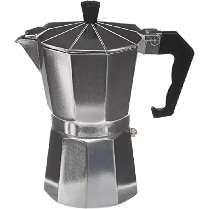 Secret de Gourmet Espressokocher aus Aluminium, für 6 Tassen, silber