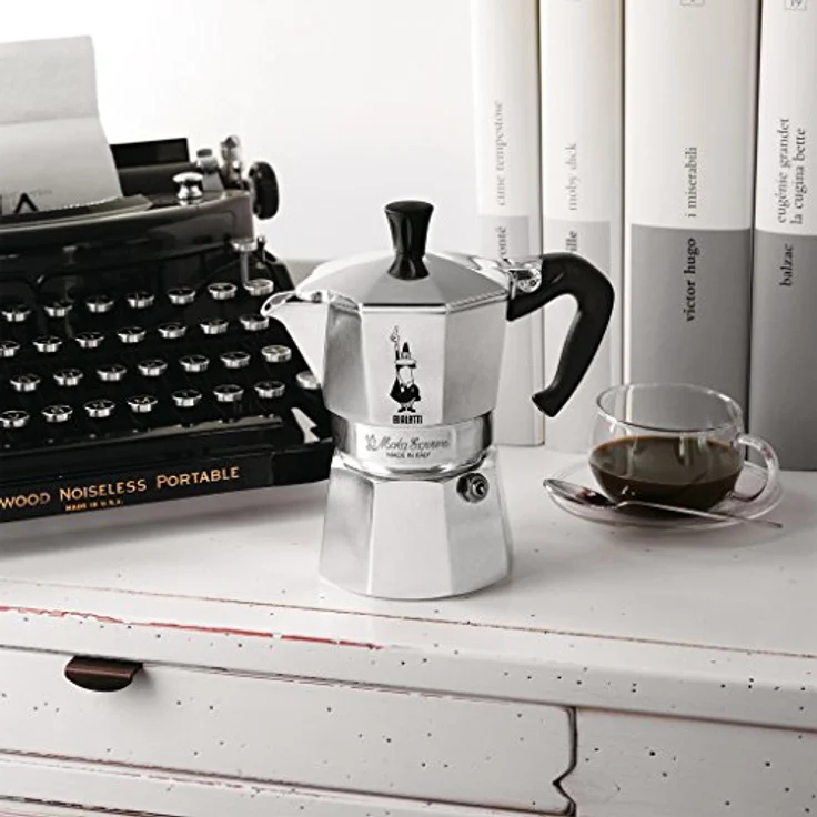 Bialetti Moka Express Espressokocher, Aluminium, Silber, 9 Tassen  – Bild 3