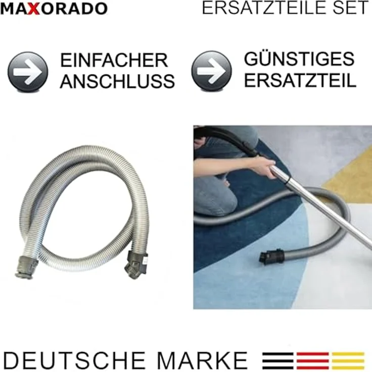 Maxorado Staubsaugerdüsen-Set für Miele S8 S8340 C3, 10-tlg, drehbarer Saugschlauch, drehbarer Möbelpinsel, Zubehör für 10563760, 7863552, 7863553, 7863554, 7863555, S8, S8000 Serie, C3 – Bild 9