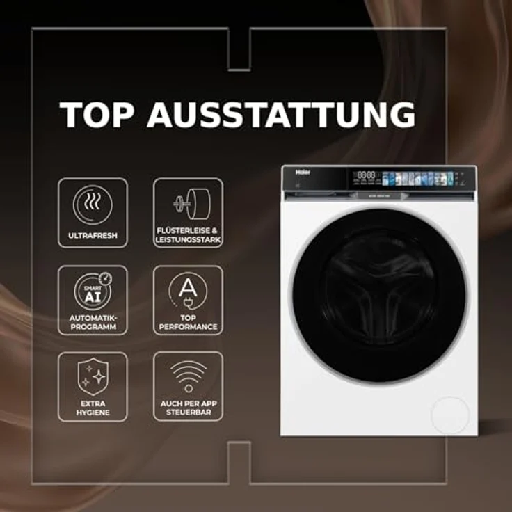 HAIER HW130-B14687U1 G9 Waschmaschine, 13 kg, 1330 U/Min., A, Wi-Fi, UltraFresh-Technologie, Flexy Time, antibakterielle Reinigung – Bild 3